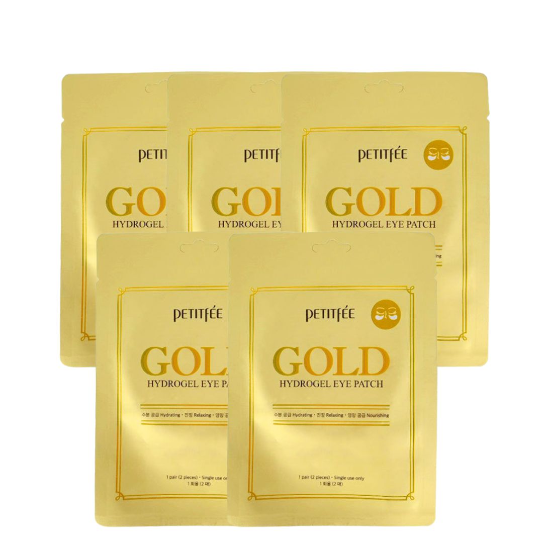 Petitfee Gold Hydrogel Eye Patch (1 pair, single use) 5 PACK