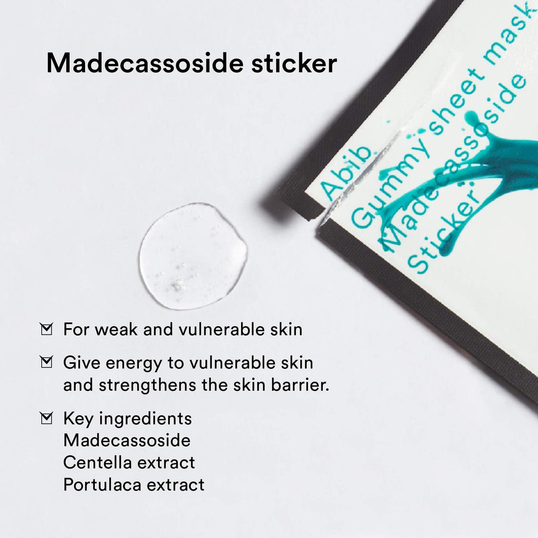 Abib gummy sheet mask madecassoside sticker 5 PACK