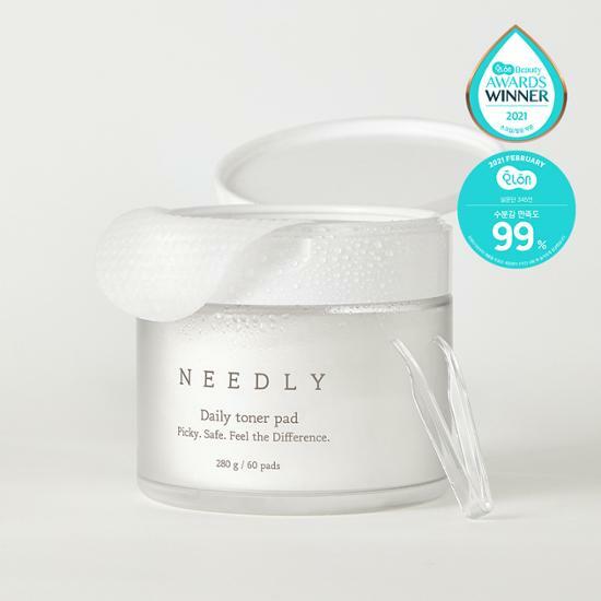Needly Daily Toner 60 Pads For Mild & Smoothing Expoliating - Needly - Korea Beauty Plaza