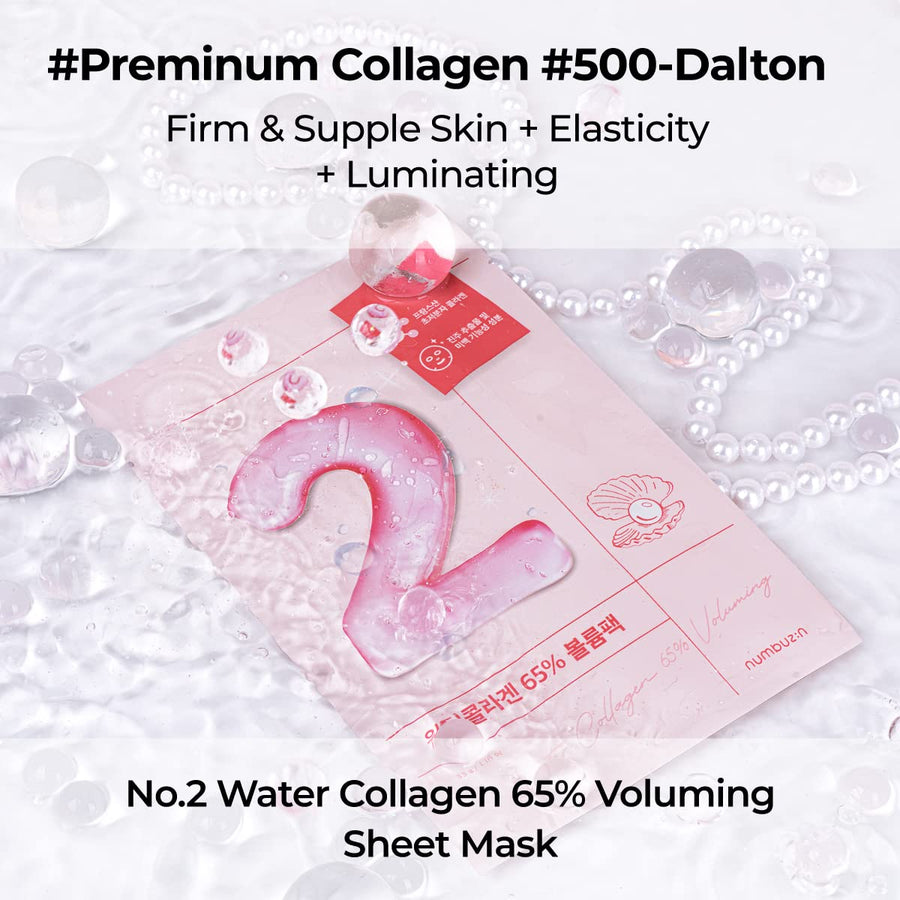 Numbuzin Water Collagen 65% Voluming Sheet Mask 1 Box (4 PCS)