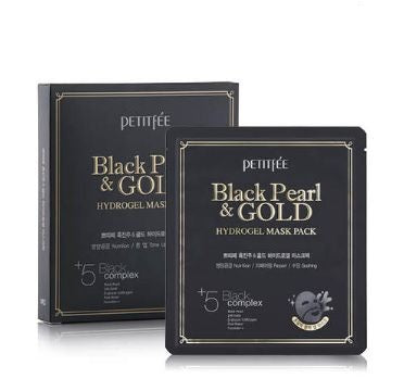 Petitfee  Black Pearl & Gold Hydrogel Mask 1Box (5 PCS)
