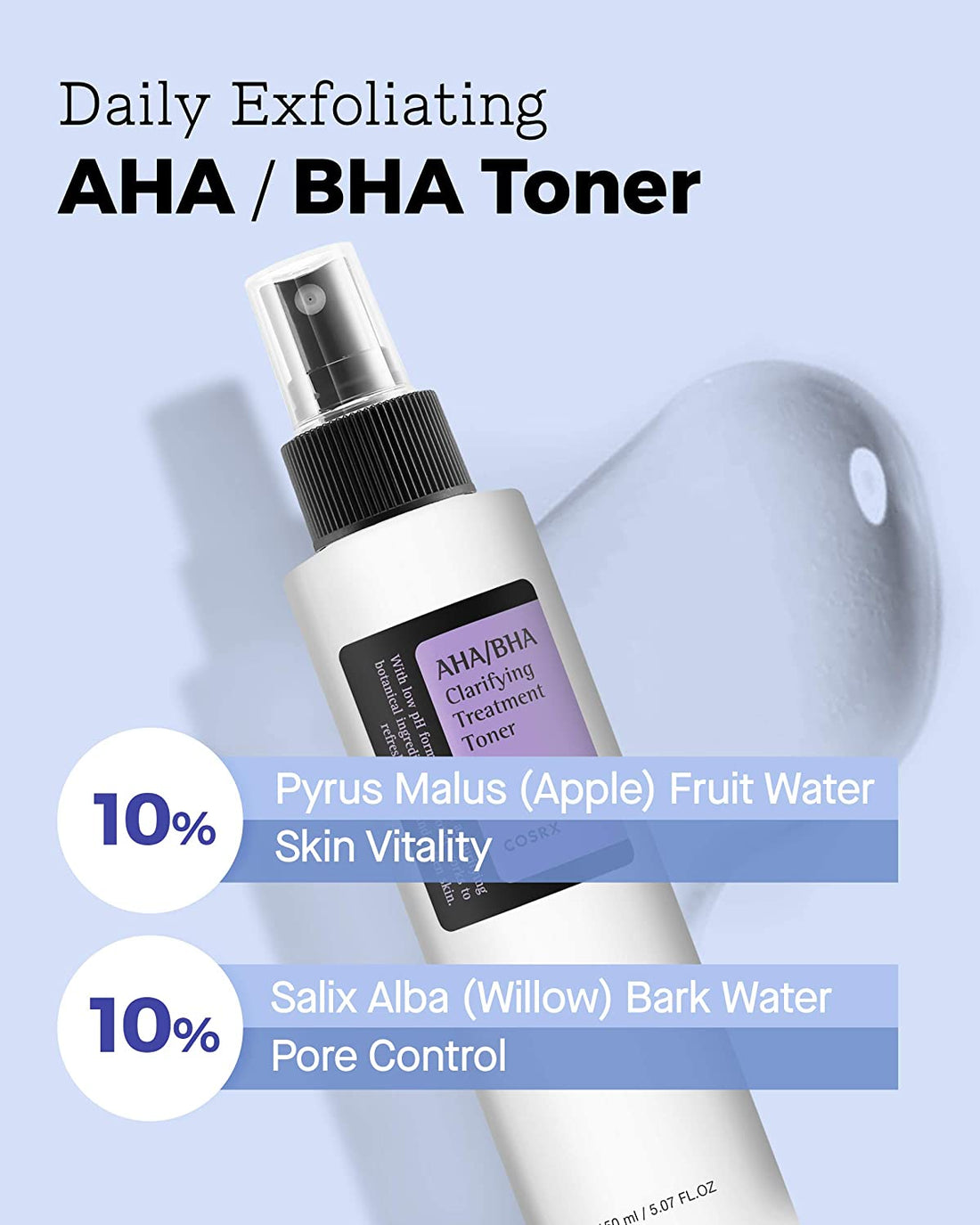 COSRX AHA/BHA Clarifying Treatment Toner 150ml - COSRX - Korea Beauty Plaza