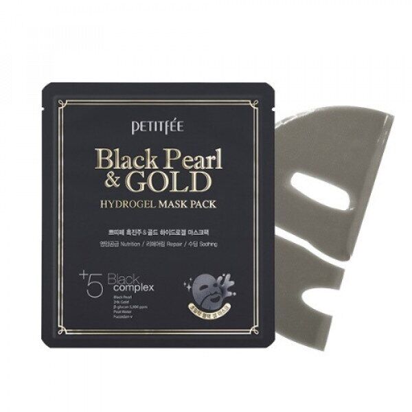 Petitfeel Black Pearl & Gold Hydrogel Mask Pack For Brightening & Firming - Petitfee - Korea Beauty Plaza