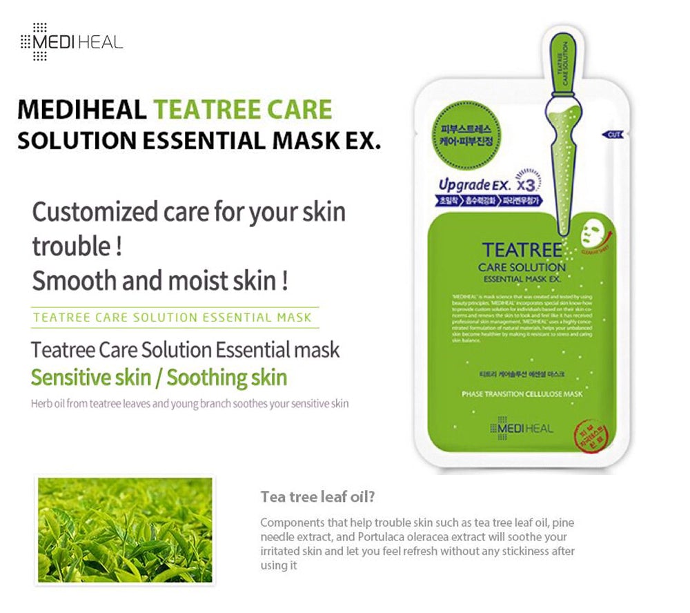Mediheal Teatree Care Solution Essential Mask EX - Mediheal - Korea Beauty Plaza